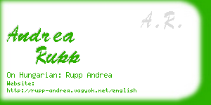 andrea rupp business card